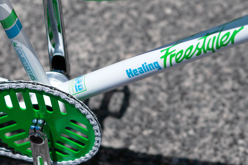 1986 Healing Freestyler, Redline Flight Cranks with custom decals