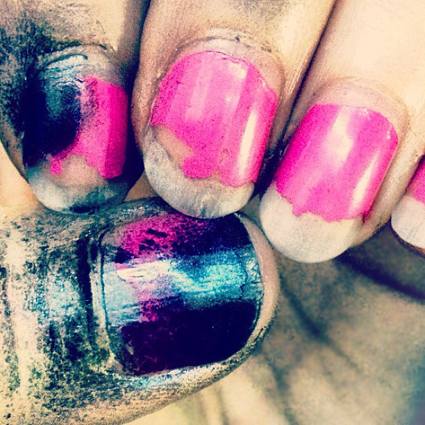 Bike building fingernails