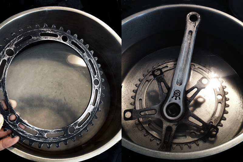 Sugino Mighty cranks — vinegar and tartar treatment