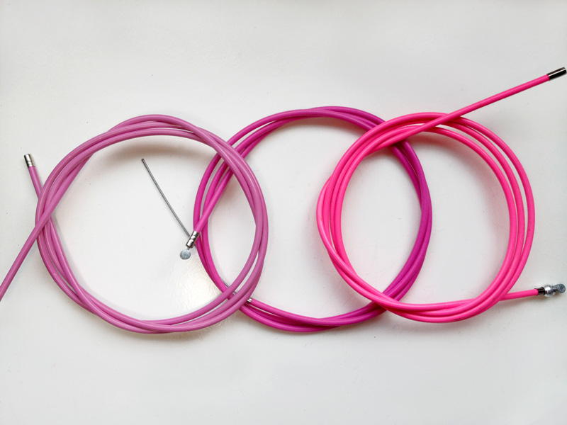 Neon pink Porkchop BMX brake cable housing