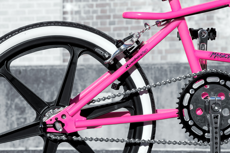 Custom handmade polished aluminium cable hanger for the rear Dia Compe 990