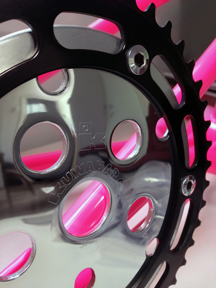 Polished power disc and Takagi chainring restored for Kuwahara Magician