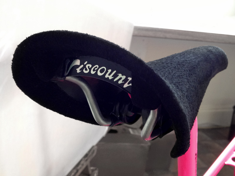 Viscount Aero black suede BMX seat restored
