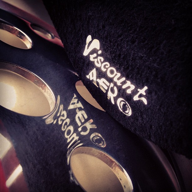 Viscount Aero seat with new silver decal