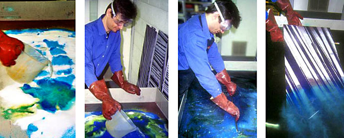 Mixing the saline sulphate solution