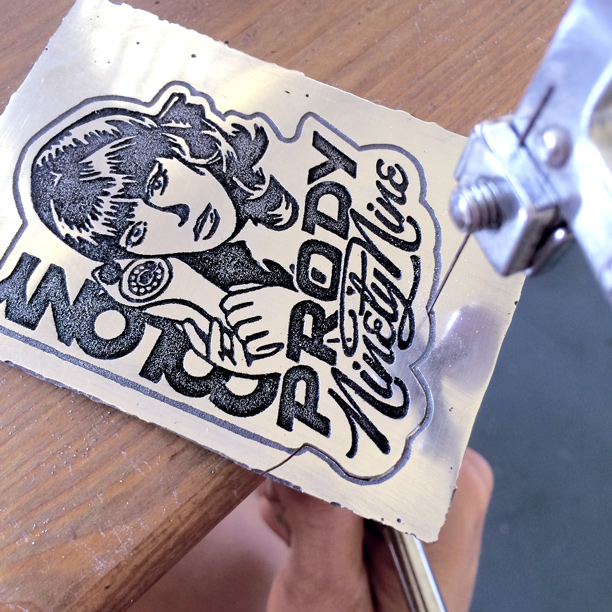 Prody badge step 11 — cleaning acrylic resist with acetone