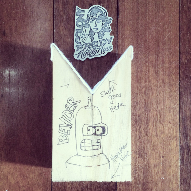 Prody badge step 14 — filling recesses with black