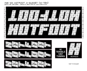 81-83 Hotfoot X-Gusset prism decalset