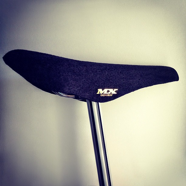 Kashimax MX after re-covering with black suede