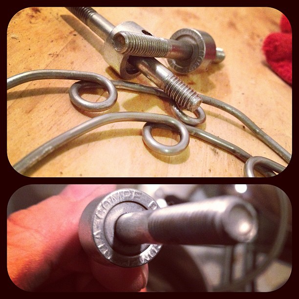 Dia Compe bmx brake bolts after vinegar bath