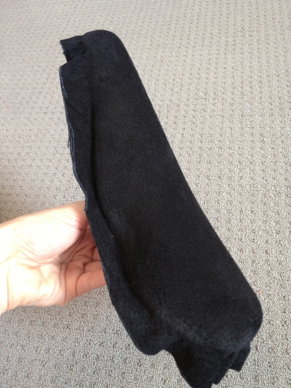 Tucking suede under the edges — step 23