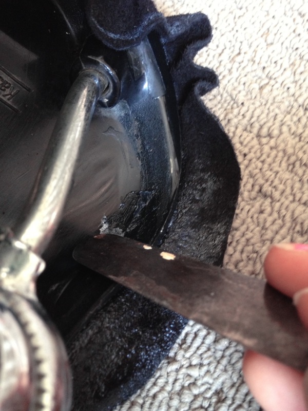 Gluing suede underside — step 27