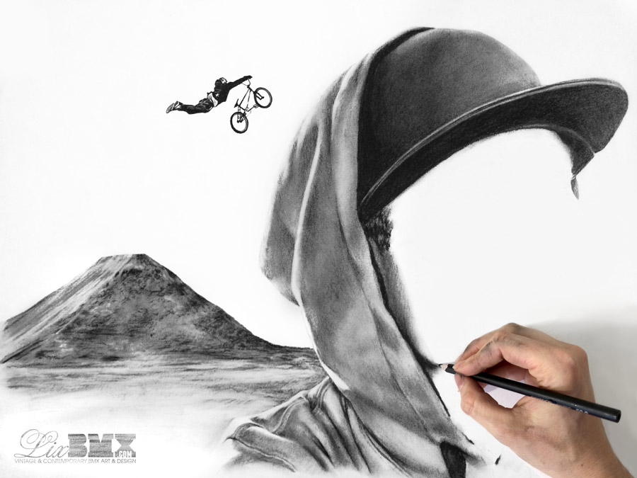 Dane Searls shooting star portrait — work in progress