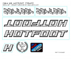 84-85 Hotfoot Team decalset