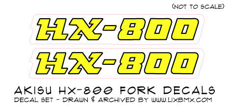 Akisu HX-800 fork decals