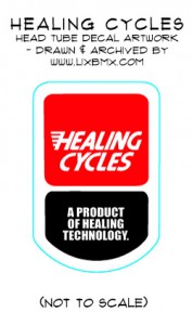 Healing cycles head tube decal