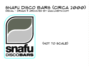 Snafu Disco Bars sticker (circa 2000)