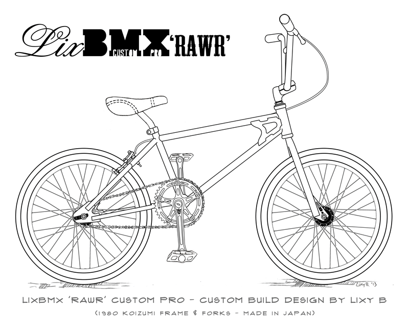 LixBMX RAWR Custom Pro build sketch