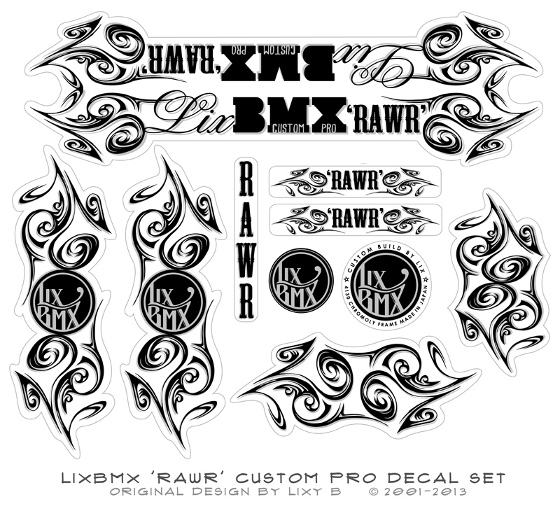 LixBMX RAWR Custom Pro decals