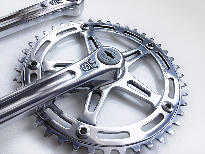 Polished Sugino Mighty Cranks