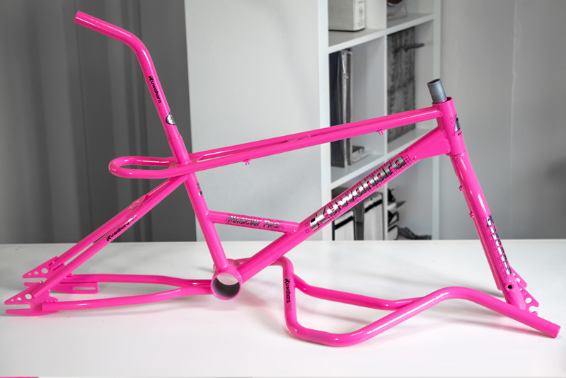 1987 Kuwahara Magician Pro neon pink powder coat and custom decals