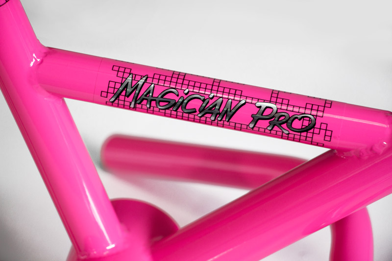 1987 Kuwahara Magician Pro neon pink powder coat and custom decals