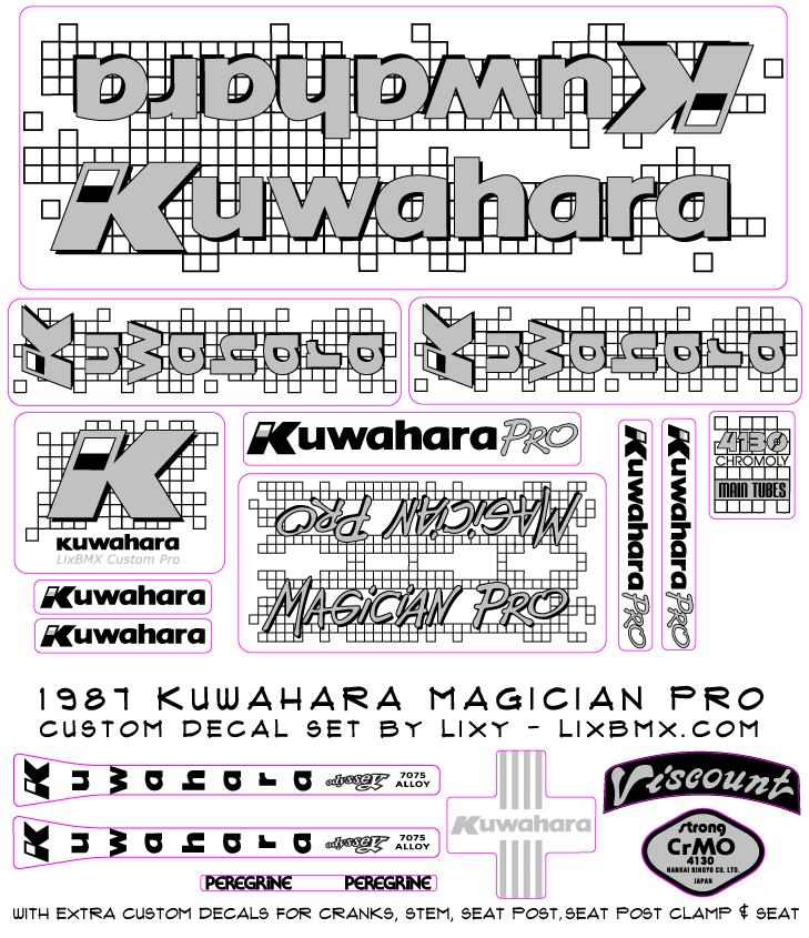 Kuwuhara Magician Pro custom decal set