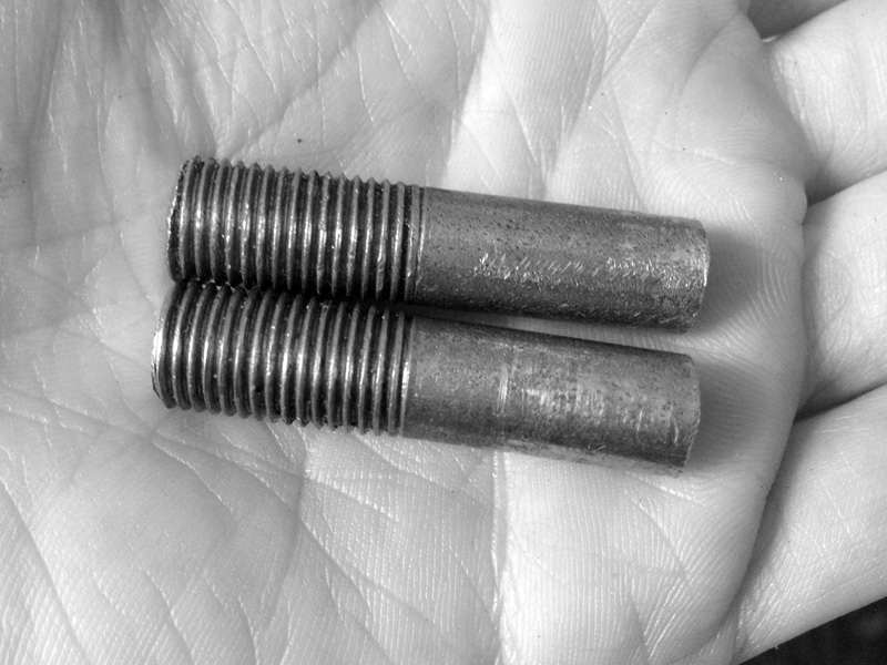 Kuwahara Magician peg adapters made from a 24tpi 3/8" axle