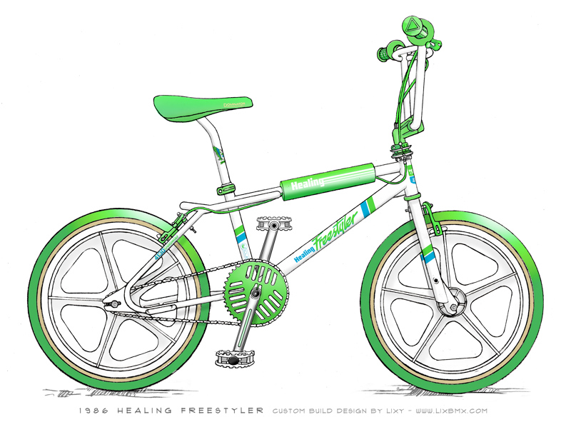 1986 Healing Freestyler custom build sketch by LixBMX