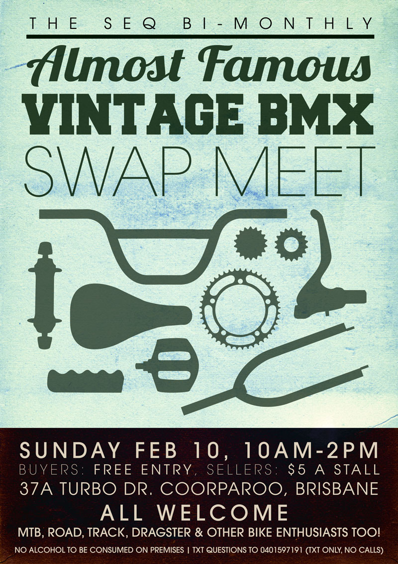 SEQ Vintage BMX & Bicycle Swap Meet Feb 10th 2013