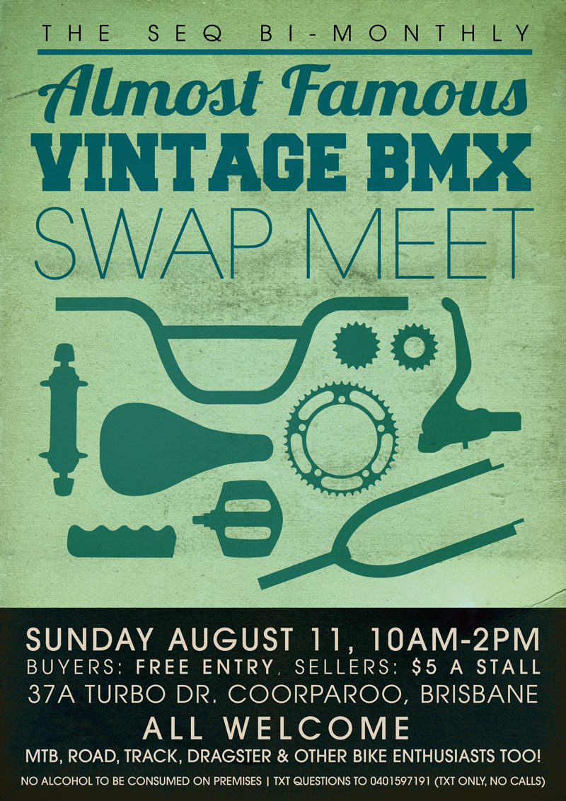 SEQ Vintage BMX Bicycle Swap Meet August 11th