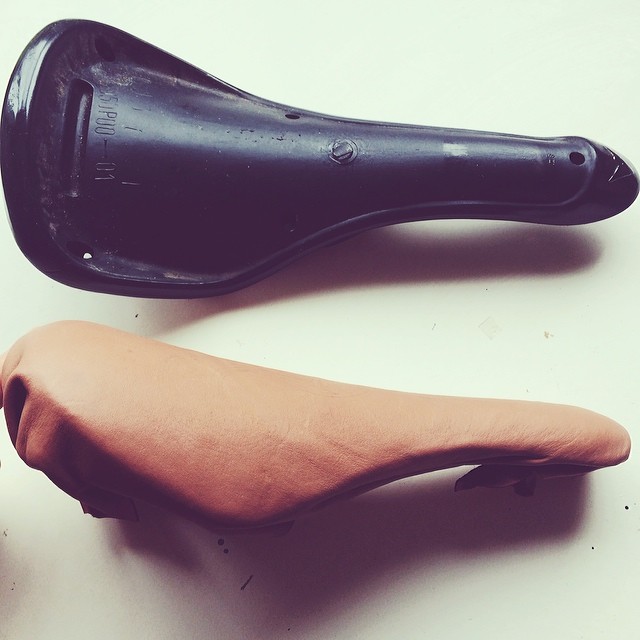 Hand Tooled Leather Drop-Nose BMX Seat by Lix N